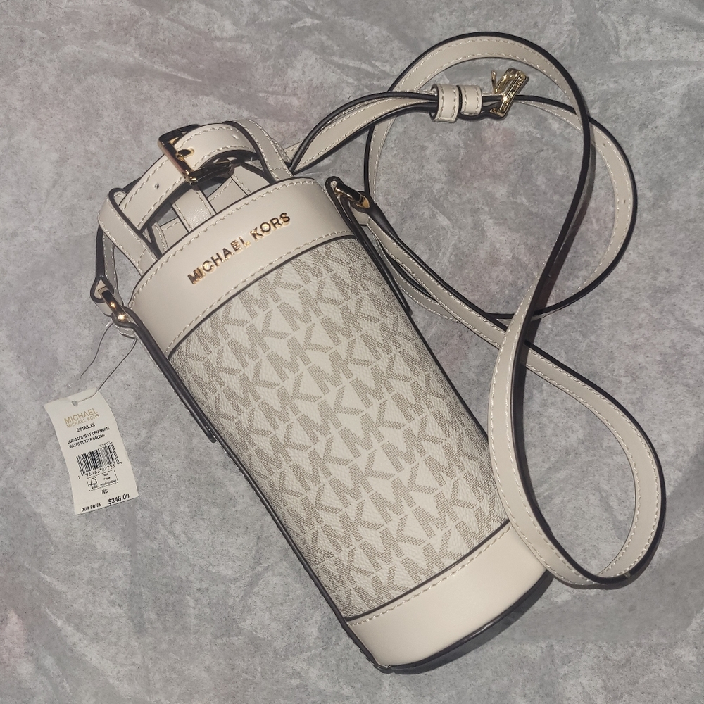 Michael Kors Cream Water Bottle Holder